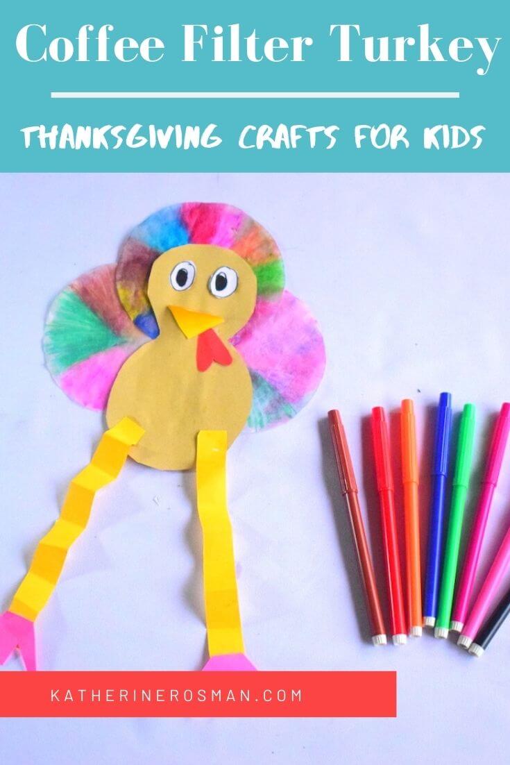 Coffee Filter Turkey Craft Activity for Thanksgiving