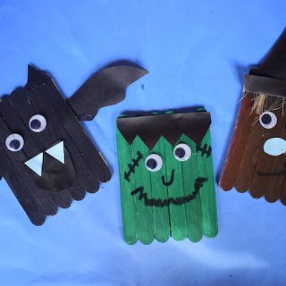Popsicle Stick Halloween Monster Craft Activity for Kids