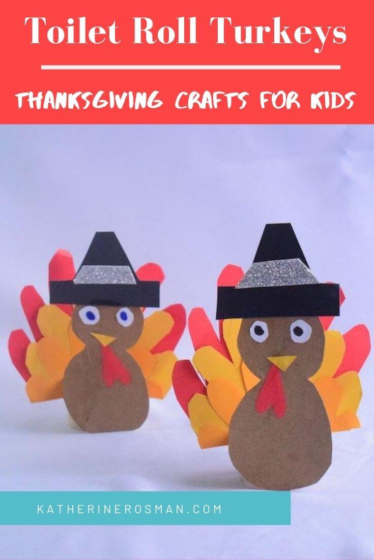 Turkey Craft Made From Toilet Paper Roll for Thanksgiving